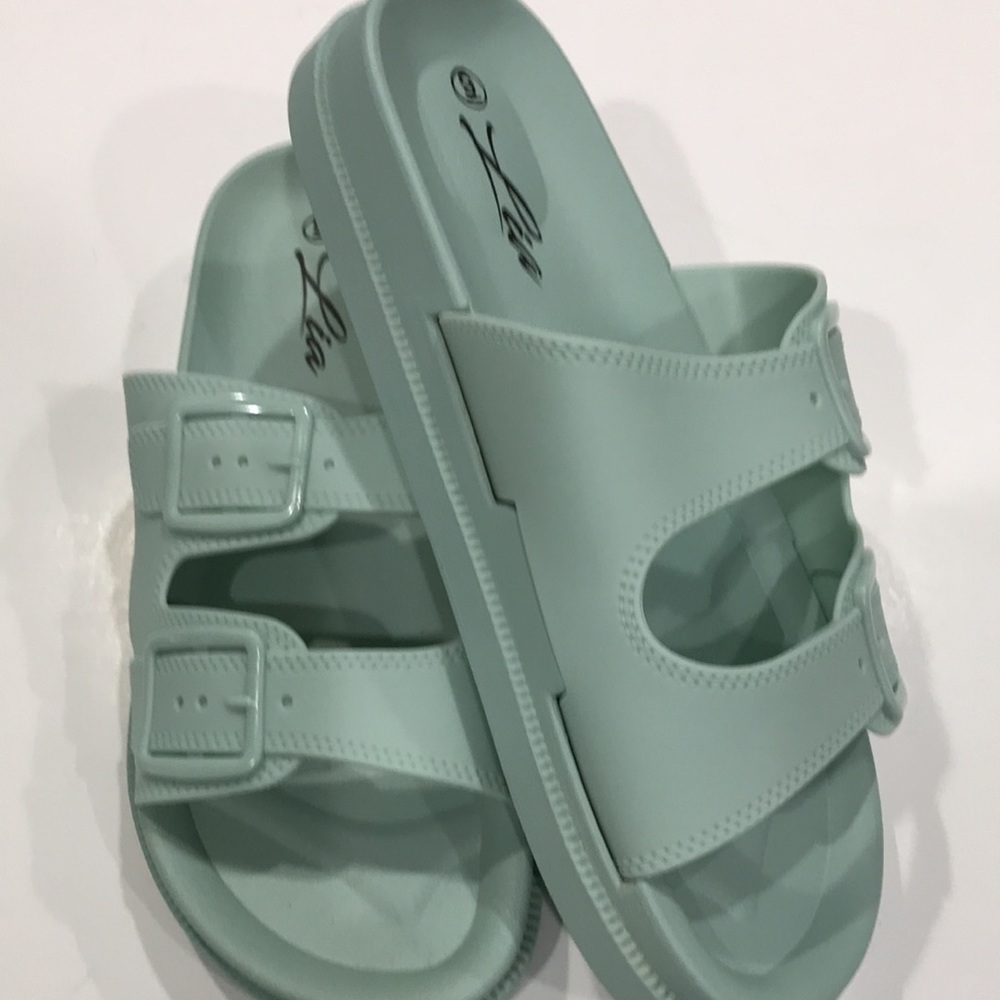 Mint Jelly Platform Sandals -Lia size 9 - Picture 5 of 5